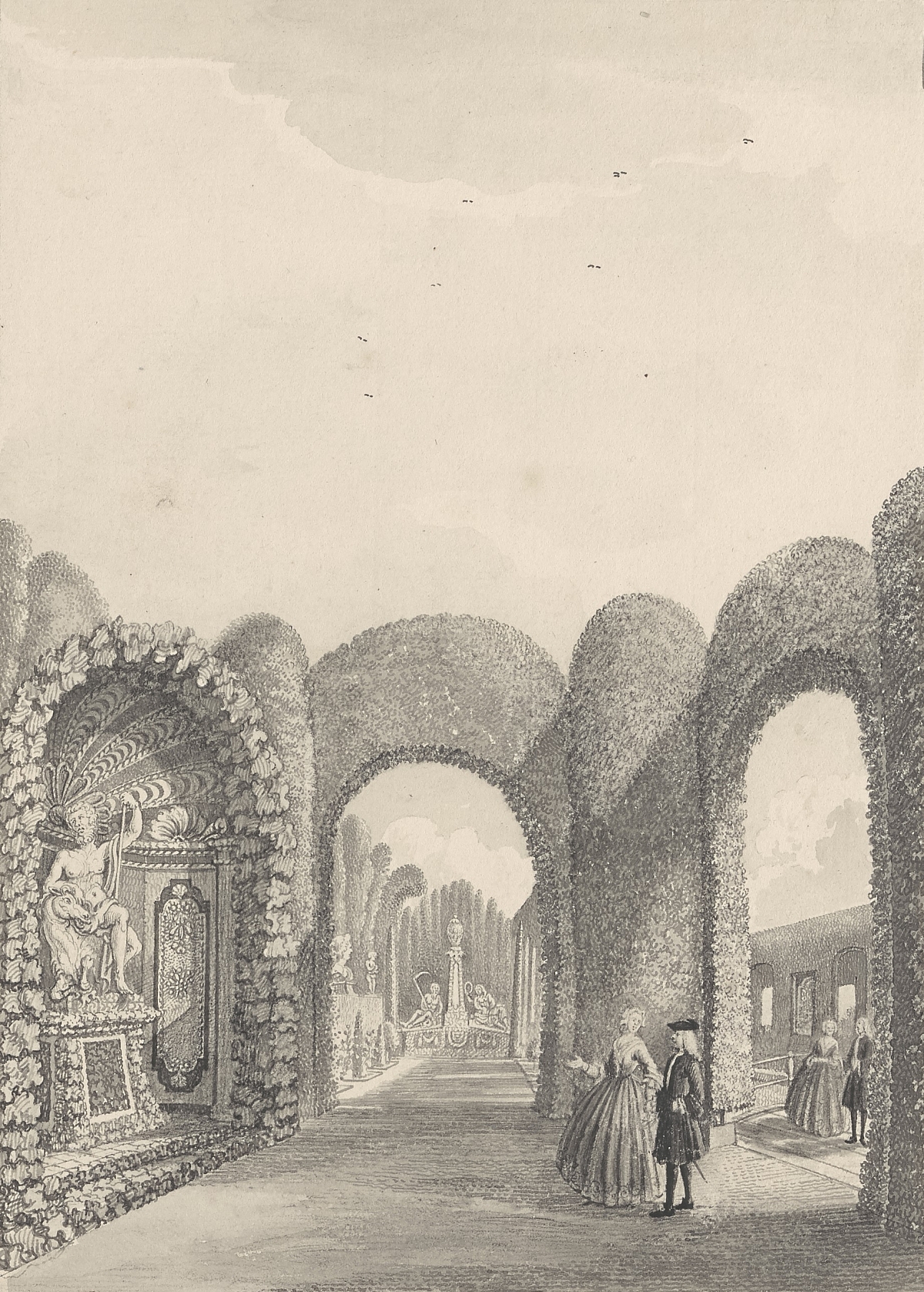 Zijdebalen Het laantje tegenover de schelpengrot