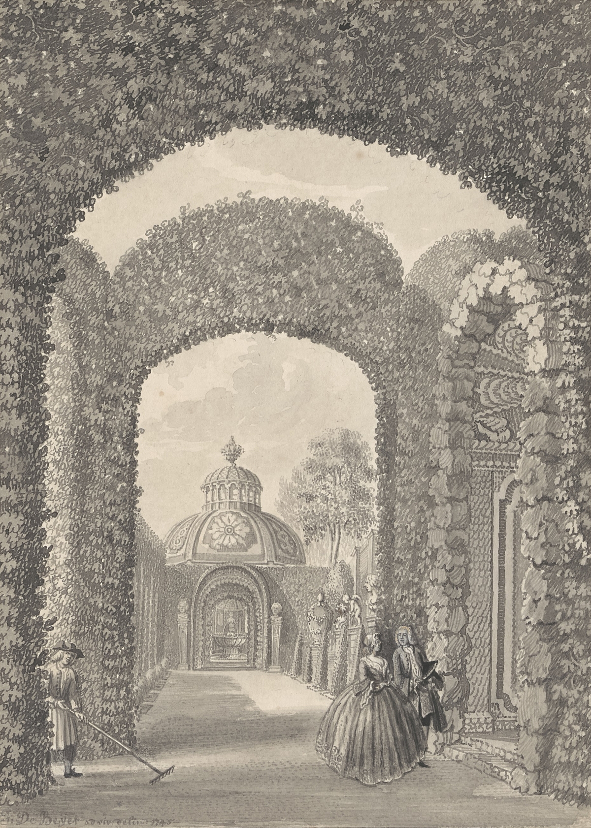 Zijdebalen Gezicht op de schelpengrot