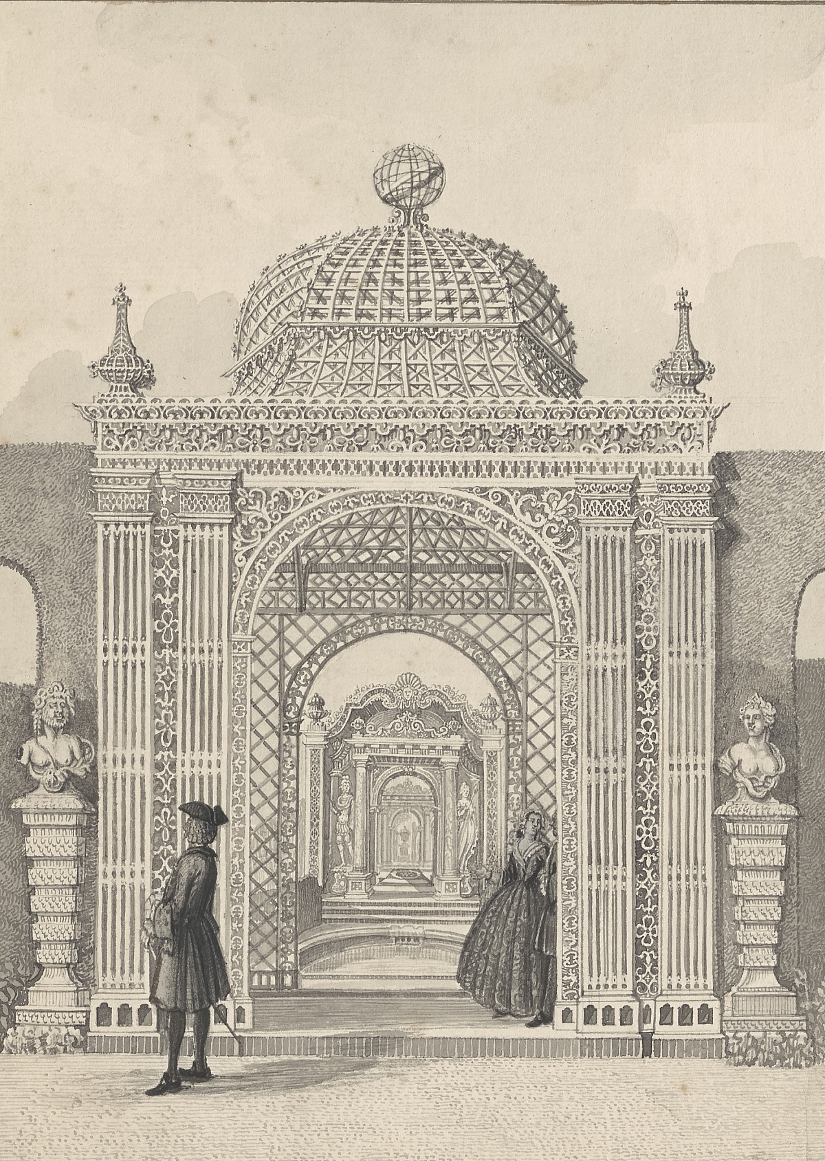 Zijdebalen Het perspectief bij de grote vijver