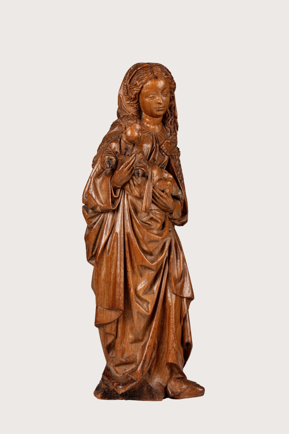 Meester van de Utrechtse Stenen Vrouwenkop Maria met kind andere zijkant