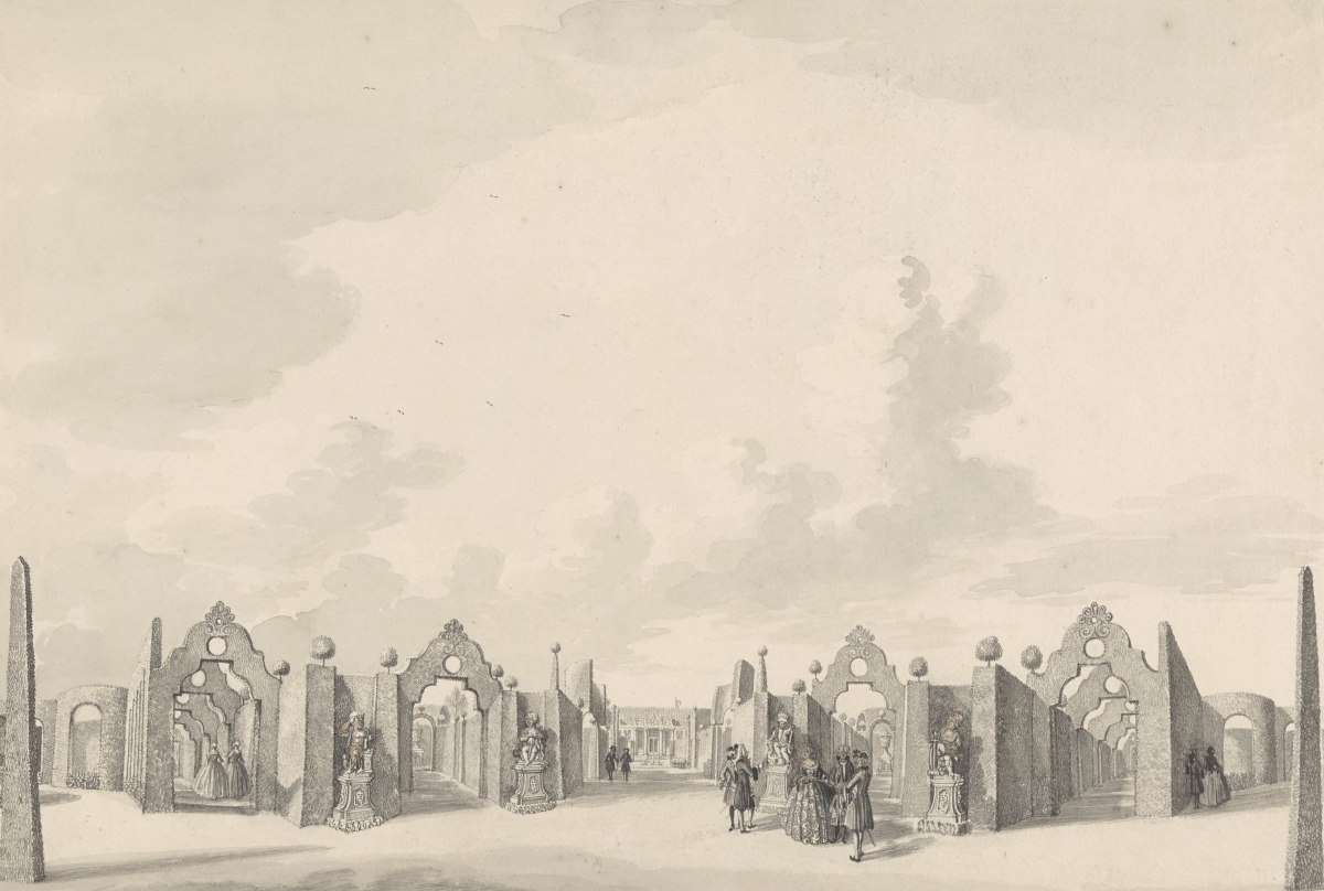 Zijdebalen Gezicht vanaf de vijver op het huis