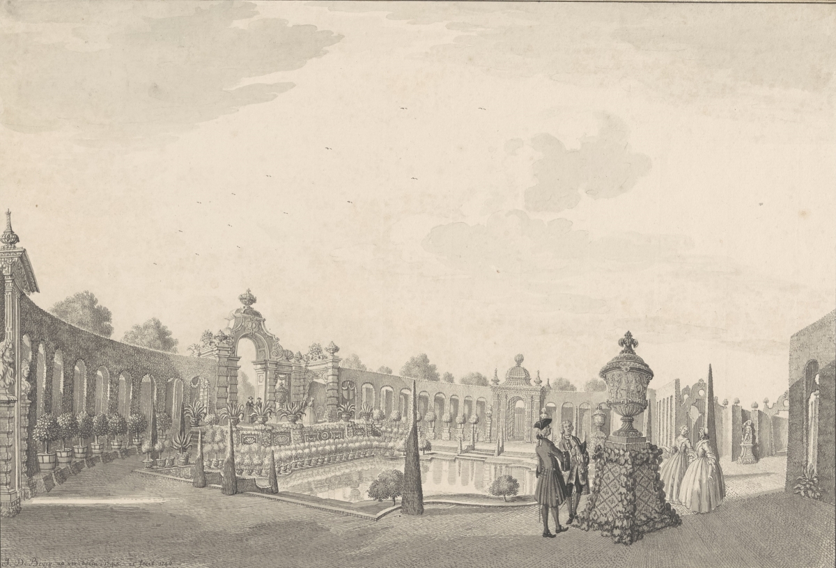 Zijdebalen Gezicht op het Bergje en de vijver