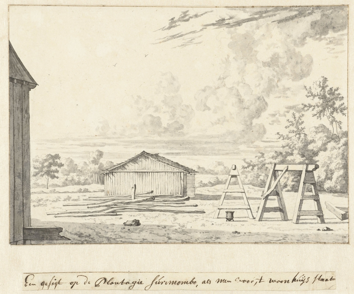 Valkenburg Gezicht op de plantage Surimombo