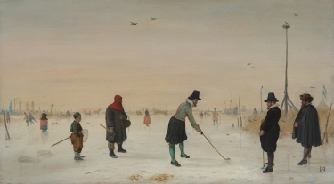 Avercamp, Colfspelers op het ijs, 1625