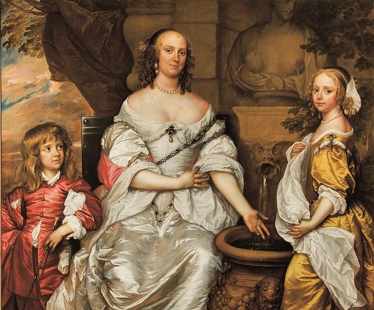 Hanneman Maria van Reygersberg met haar kinderen Jacoba van Liere en Willem van Liere