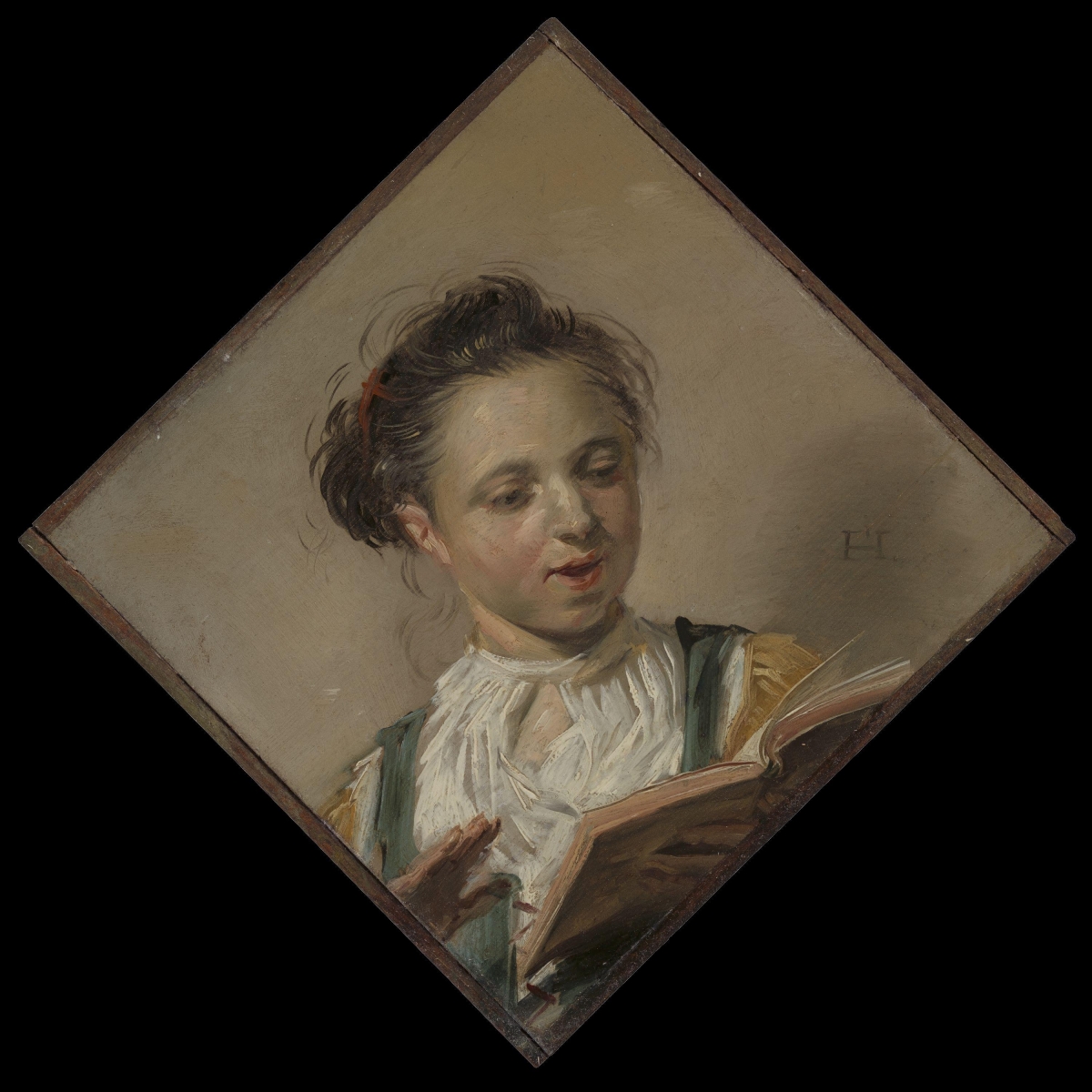 Frans Hals Zingend meisje ca 1628 Frans Hals Museum en Mauritshuis foto met dank aan Virginia Museum of Fine Arts LR