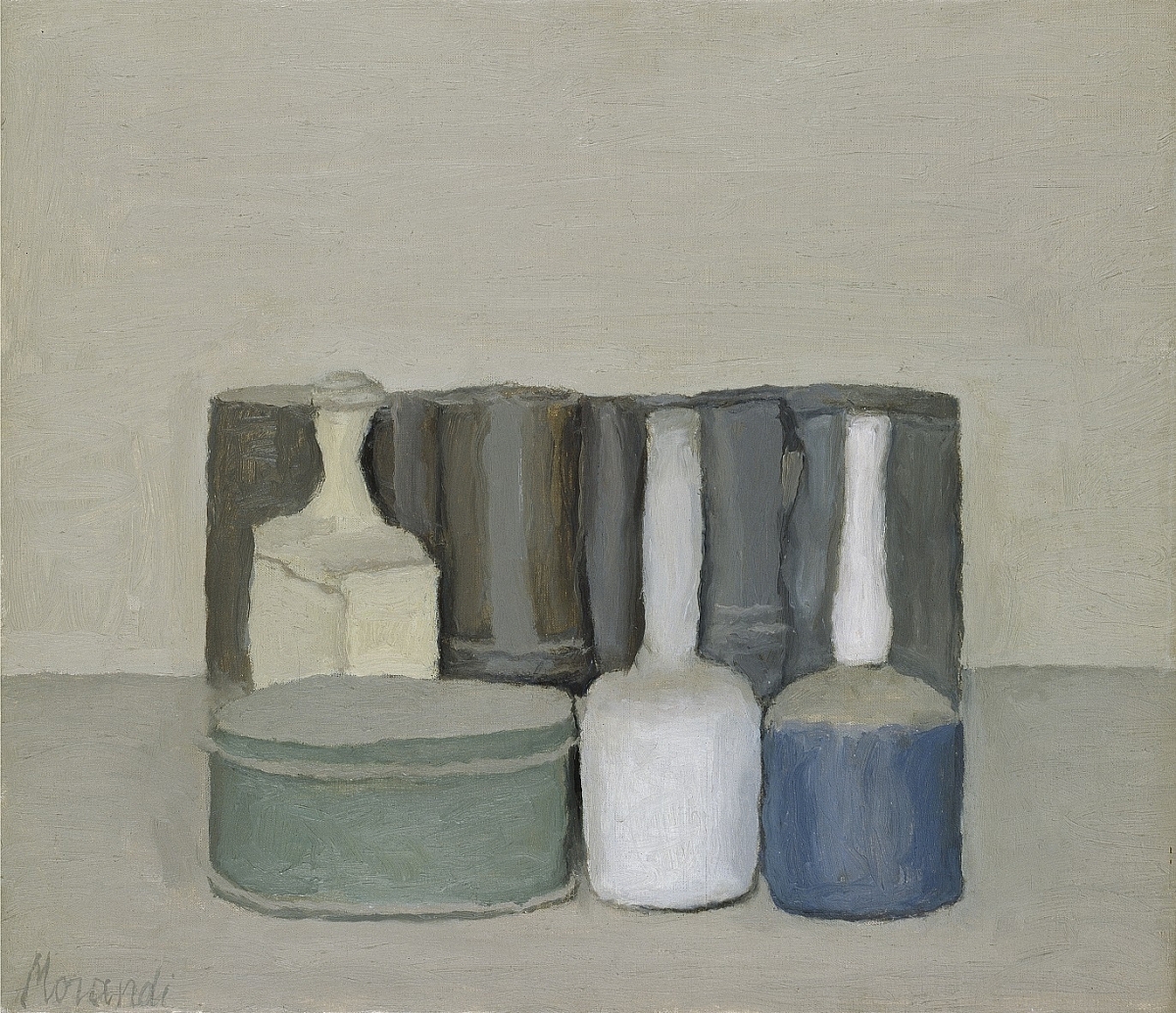 Giorgio Morandi Stilleven met groene doos verkleind