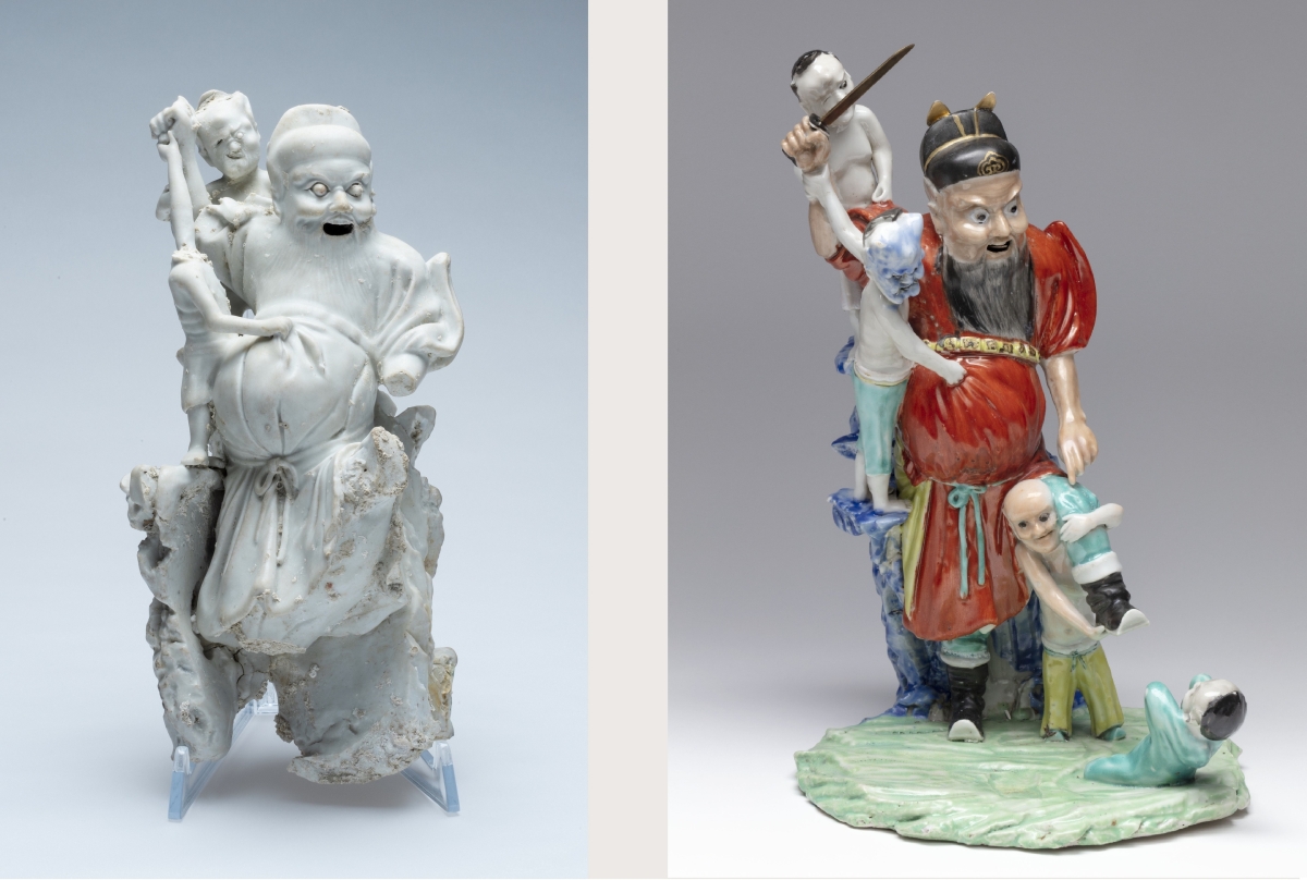 Vergelijking Zhongkui met fragment uit de Geldermalsen