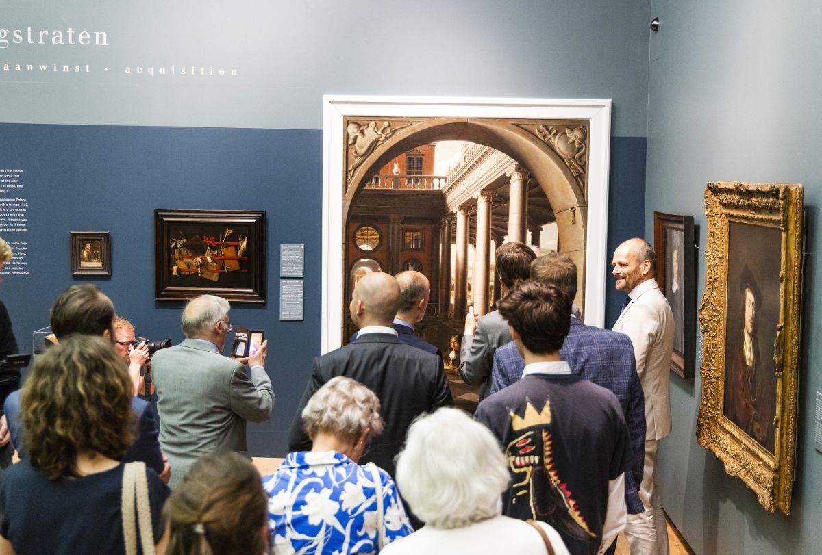 Presentatie perspectiefstuk Van Hoogstraten foto Jeffrey Groeneweg